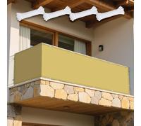 Voiles Ombrages Rectangulaire 284 x 405 cm UV Protection Filet d'ombrage Rectangle avec Cordons pour Extérieur Jardin Terrass Balcon, Jaune Sable