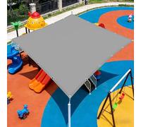 Voiles Ombrages Rectangulaire 320 x 350 cm Plusieurs Tailles et Coloris Imperméable Toile Ombrage Contre Le Vent pour Patio Balcon Jardin Terrasse Extérieur, Gris Clair