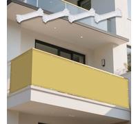 Voiles Ombrages Rectangulaire 320 x 620 cm Résiste à des Forces de Traction Élevées Filet Protection Solaire avec Oeillets Cordons pour Extérieur Jardin Terrass Balcon, Jaune Sable