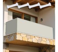 Voiles Ombrages Rectangulaire 354 x 415 cm UV Protection Filet d'ombrage Rectangle avec Cordons pour Extérieur Jardin Terrass Balcon, Blanc cassé