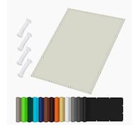 Voiles Ombrages Rectangulaire 5.5 x 5.6 m Imperméable Protection des Rayons UV Voile d'ombrage Rectangulaire avec Oeillets et Cordons pour Patio, Jardin Terrasse, Pergola Extérieu, Blanc cassé
