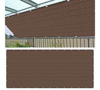 Voiles Ombrages Rectangulaire 567 x 617 cm Coupe-Vent, Résistant à La Pluie Toiles D'Ombrages avec Corde Libre Facile à Plier pour Serre/Jardin/Pergola/Patio Lawn, Brun