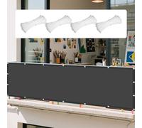 Voiles Ombrages Rectangulaire 620 x 760 cm Offre Une Protection Contre Les UV Toile d'ombrage Protection Solaire avec Cordons pour Terrasse, Jardin, Balcon, Camping, Gris Foncé