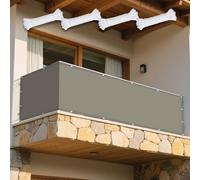 Voiles Ombrages Rectangulaire 64 x 275 cm UV Protection Filet d'ombrage Rectangle avec Cordons pour Extérieur Jardin Terrass Balcon, Taupe