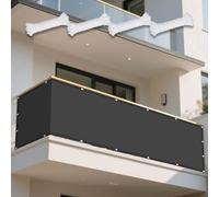 Voiles Ombrages Rectangulaire 720 x 720 cm Résiste à des Forces de Traction Élevées Filet Protection Solaire avec Oeillets Cordons pour Extérieur Jardin Terrass Balcon, Gris Foncé