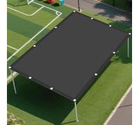 Voiles Ombrages Rectangulaire 75 x 450 cm Protection des Rayons UV à 98% Voile d'ombrage Jardin avec Oeillets pour Patio Jardin Terrasse Extérieur, Gris Foncé