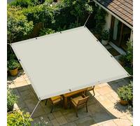 Voiles Ombrages Rectangulaire 80 x 140 cm Imperméableanti Store de Patio Contre Le Vent pour Patio Balcon Jardin Terrasse Extérieur, Blanc cassé