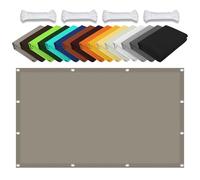 Voiles Ombrages Rectangulaire 85 x 300 cm Bloque 98% Rayons UV Toile d'ombrage pour Serre avec Corde Libre Facile à Plier pour Cour, Terrasse, Jardin, Piscine, Camping, Taupe