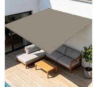 Voiles Ombrages Rectangulaire 90 x 200 cm D'Ombrages UV Protection Voiles Solaire Antidéchirure pour Patio Jardin Terrasse Extérieur Balcon, Taupe