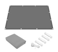 Voiles Ombrages Rectangulaire avec Oeillets et Cordons 1.1x8M Imperméable UV Protection à 98% avec 4 Morceaux de Corde pour Terrasse Jardin Extérieur Balcon