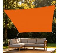 Voiles Ombrages Rectangulaire Imperméable 0.8 x 2.8 m Toile Imperméable Toile Ombrage Multi Couleur Taille Toiles pour Patio Jardin Terrasse Extérieur, Sable, Orange