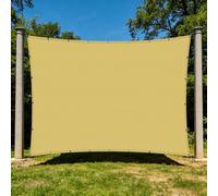 Voiles Ombrages Rectangulaire Imperméable 1.8 x 2.4 m D'Ombrages UV Protection Auvent Imperméable Contre Le Vent pour Patio Jardin Terrasse Extérieur Balcon, Jaune Sable