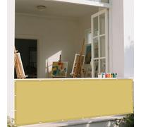 Voiles Ombrages Rectangulaire Imperméable 2.3 x 3.6 m Résistant à l'eau Rectangulaire Imperméable Brise Vue Respirant pour Patio Jardin Terrasse Extérieur, Sable, Jaune Sable