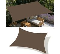 Voiles Ombrages Rectangulaire Imperméable 2.6x4M Bache Ombrages Toiles D'ombrages Filet Ombrages Protection Solaire Polyester pour Jardins Balcons Terrasses avec Anneau D et Cordons Brun