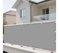 Voiles Ombrages Rectangulaire Imperméable 270 x 320 cm Toile Imperméable Auvent avec Oeillets et Cordons pour en Plein Air, Jardin Terrasse, Gris Clair