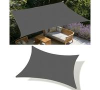 Voiles Ombrages Rectangulaire Imperméable 3.8x3.8M Bache Ombrages Toiles D'ombrages Filet Ombrages Protection Solaire Polyester pour Jardins Balcons Terrasses avec Anneau D et Cordons Gris foncé