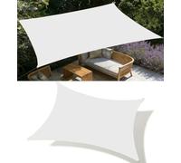 Voiles Ombrages Rectangulaire Imperméable 3.8x6M Bache Ombrages Toiles D'ombrages Filet Ombrages Protection Solaire Polyester pour Jardins Balcons Terrasses avec Anneau D et Cordons Blanc