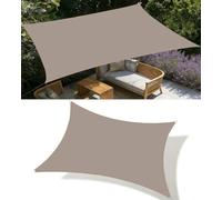 Voiles Ombrages Rectangulaire Imperméable 5x5.5M Bache Ombrages Toiles D'ombrages Filet Ombrages Protection Solaire Polyester pour Jardins Balcons Terrasses avec Anneau D et Cordons Kaki