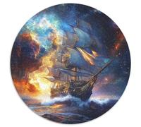 Voilier 1000 Pièces Puzzle Rond Navigation des navires de mer Adultes Et Enfants Cadeau Original Inspirations Voyage Célébrités Réduction du Stress 1000pcs (67.5x67.5cm)