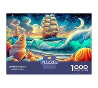 Voilier (24)_3 Puzzle de 1000 pièces Bateau Magique dans Un Paysage océanique Adultes à partir de 12 Ans Jeu éducatif Décoration intérieure Défi Niveau élevé Garçons et Filles Anniversaire 38x26cm