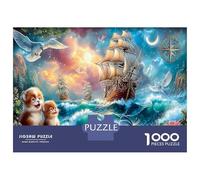 Voilier (5)_1 1000 Pièces Jeu De Réflexion Avancé en Carton Solide pour Muscler Son Cerveau Sailing Ship Stormy Sea Parfait comme Activité De Vacances Et Puzzle Offert en Cadeau 52x38cm/1000pcs
