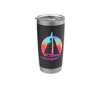 Voilier 90s Look Sailor Sloop Race Gobelet isotherme en acier inoxydable double paroi