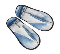 Voilier Bleu 1 Unisexe Chaussures De Maison Légères Pantoufles Confortable Slippers Pour Extérieur Maison Hiver M