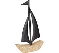 Voilier déco Bois Métal Naturel Noir Maritim 30,5cm