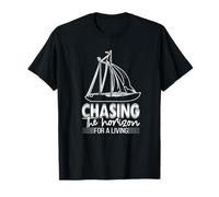 Voilier Marin chassant l'horizon pour Une Vie T-Shirt