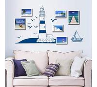 Voilier Phare Mouette Cadre Photo Murale Autocollant Mural Décor Excellente Qualité Professionnel
