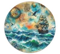 Voilier Puzzle 1000 Pièces Adultes Et Enfants Dès 14 Ans Thème Nautique Puzzle Classique Jouets De Jeu Stimulants Jeu Relaxant 1000pcs (67.5x67.5cm)