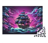 Voilier Puzzle 1000 Pièces avec Assemblage Fluide, Puzzle Adulte Impossible Difficile Très Difficile Défiante pour Une Activité en Famille, Cadeau De Retraite 52x38cm/1000pcs