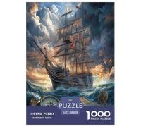 Voilier Puzzles 1000 Pieces Cadeau Unique Jeu Éduchatif Challenge Toy À De Qualité Supérieure Peinture Art pour Adultes Enfants 38x26cm/1000pcs