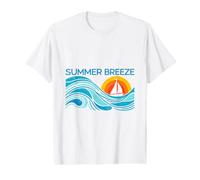 Voilier rétro Summer Breeze Ocean Waves T-Shirt Graphique avec Valeur