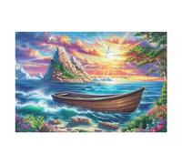 Voilier sur l'Océan au Coucher du Soleil 1000 Pièces Puzzle Collectionneur en Carton Rigide sans Déformation Très Difficile Motif Complexe Décoration Murale Qualité Premium 1000 PCS