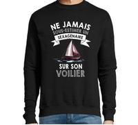 Voilier | Sweat ne jamais sous-estimer un Sexagénaire | Collection Pull Passion Sport Activité Ass s S