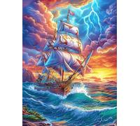 Voilier Vintage dans Une mer orageuse Puzzles 500 Pièces pour Adultes Educa Difficile Challenge Artistique Relaxation Art Décoration Intérieure Famille 500 PCS
