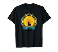 Voilier vintage Sun Chasing pour capitaines de voile T-Shirt