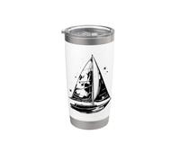 Voilier Voile Amoureux Course de Sloop Gobelet isotherme en acier inoxydable double paroi