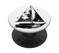 Voilier Voile Amoureux Course de Sloop PopSockets PopGrip Adhésif