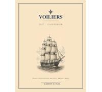 Voiliers 2027 Calendrier: Douze illustrations nautiques au trait, une par mois, avec les jours fériés français