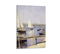 Voiliers À Argenteuil-Gustave Caillebotte - Impression sur toile moderne - 61 x 91,4 cm