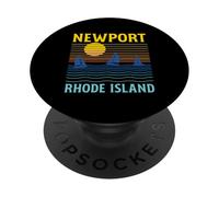 Voiliers Vintage Retro Sunset Newport Rhode Island Sailor PopSockets PopGrip Adhésif