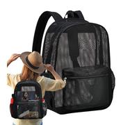 Voir à travers Backpack - Mesh Travel Bag, Clear Study BookPack | d'école confortable avec support d'épaule ajusté pour les éléments essentiels de l'Université, matériel d'apprentissage et fourn