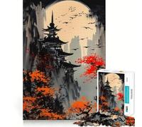 Voir au Japon Puzzle pour Adolescents 1000 pièces Jeu de Stimulation mentale Assemblage sûr et Solide Activité de Partage en Famille (38x26cm)