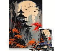 Voir au Japon Puzzles pour Adultes 1000 pièces Réflexion stratégique Passe-Temps apaisant Assemblage précis Cadeau de Vacances (50x75cm)
