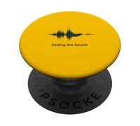 Voir la fréquence de Forme d'onde Audio de l'oiseau sonore PopSockets PopGrip Adhésif