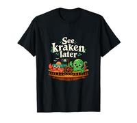 Voir Le Jeu de Mots Kraken Plus Tard Mignon Crabe Pirate T-Shirt