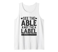 Voir le mois de sensibilisation au syndrome de Down Capable Not The Label Down Débardeur