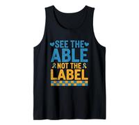 Voir le mois de sensibilisation au syndrome de Down Capable Not The Label Down Débardeur